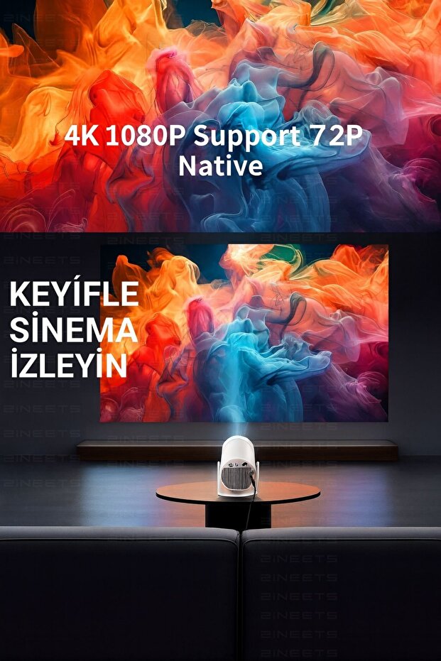 Sinema Kalitesini Eve Taşıyın: Brightor 4K Projektör ile Kusursuz Netlik.