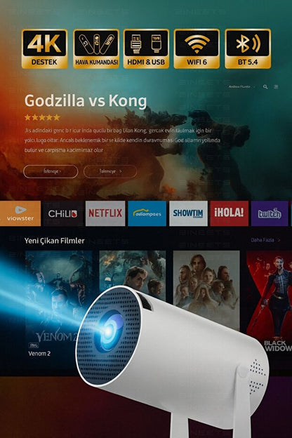 Sinema Kalitesini Eve Taşıyın: Brightor 4K Projektör ile Kusursuz Netlik.