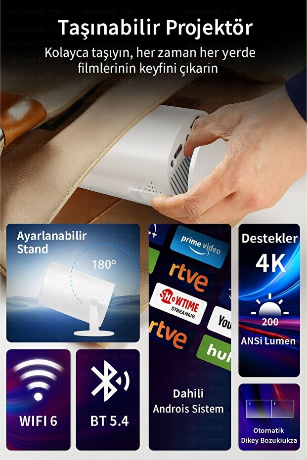 Sinema Kalitesini Eve Taşıyın: Brightor 4K Projektör ile Kusursuz Netlik.